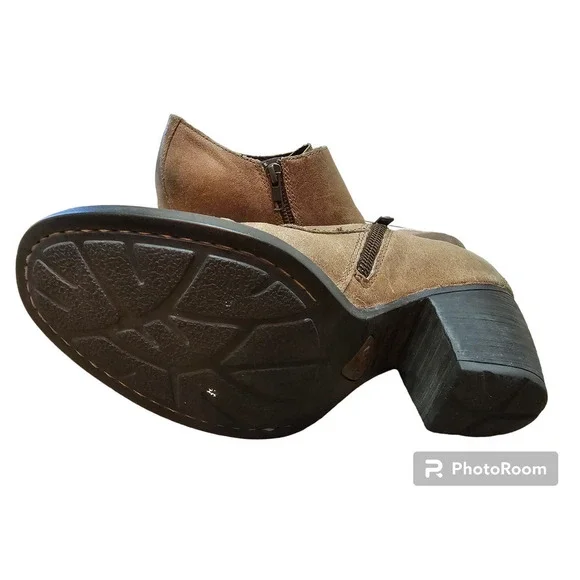 Born Brown Davis Monk Strap Booties/clogs distressed suede size 8 - Picture 5 of 6